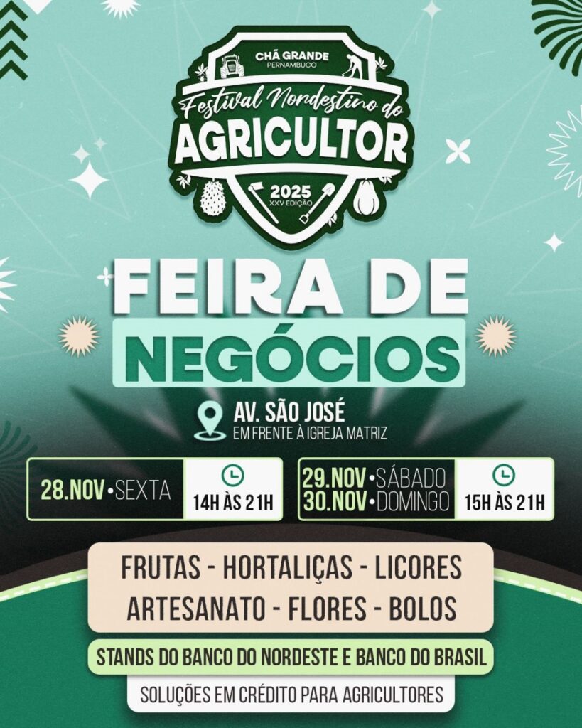 Feira de Negócios começa nesta sexta, em Chã Grande; confira a programação