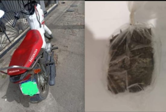 Motociclista é flagrado fazendo “grau” no Centro de Primavera e acaba detido com maconha e sem CNH
