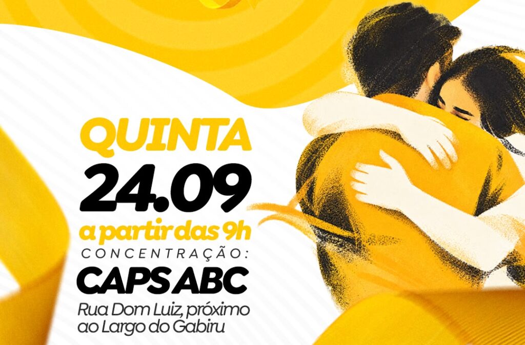 Caminhada do Setembro Amarelo será realizada na quinta, em Chã Grande