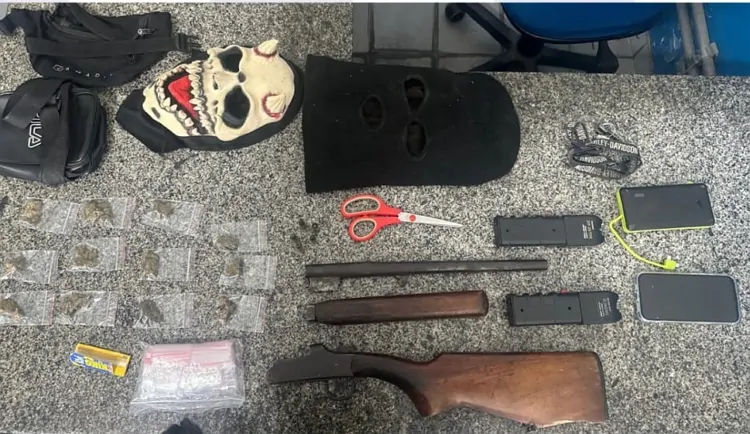 Suspeito de roubos é detido com arma, drogas e motocicleta adulterada em Gravatá